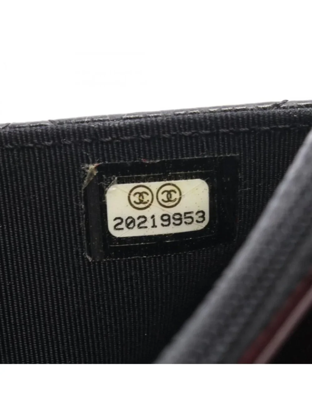 Chanel Shoulder Bag Quilted Black Caviar Leather Chain Wallet